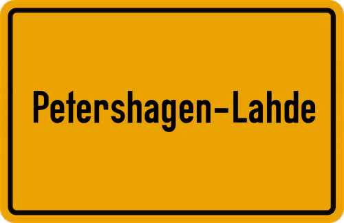 Ortsschild Petershagen (Weser)