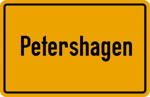 Ortsschild Petershagen