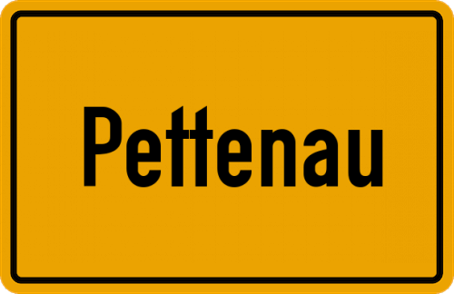 Ortsschild Pettenau, Niederbayern