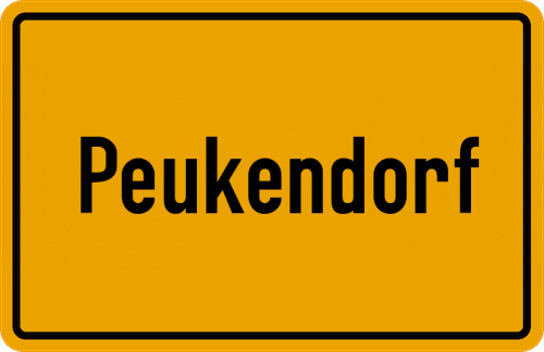 Ortsschild Peukendorf