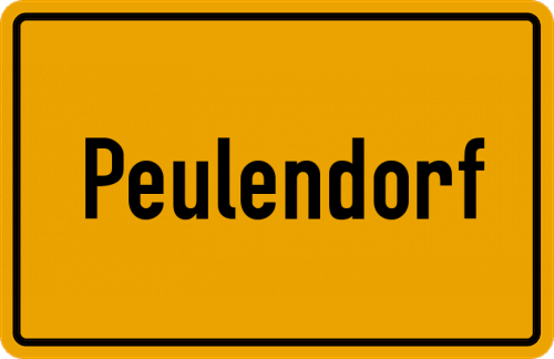 Ortsschild Peulendorf