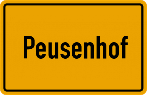 Ortsschild Peusenhof