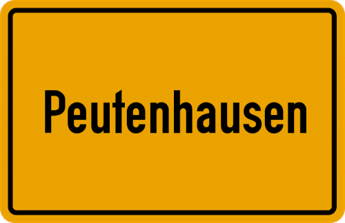 Ortsschild Peutenhausen