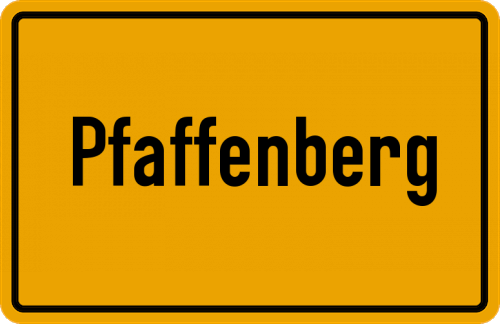 Ortsschild Pfaffenberg, Gemeinde Perach