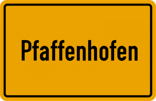 Ortsschild Pfaffenhofen, Allgäu