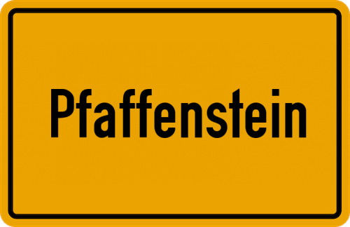 Ortsschild Pfaffenstein