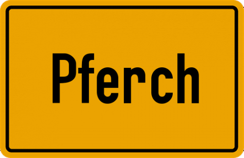 Ortsschild Pferch