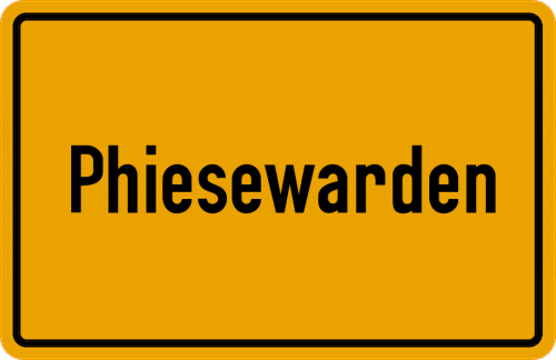 Ortsschild Phiesewarden