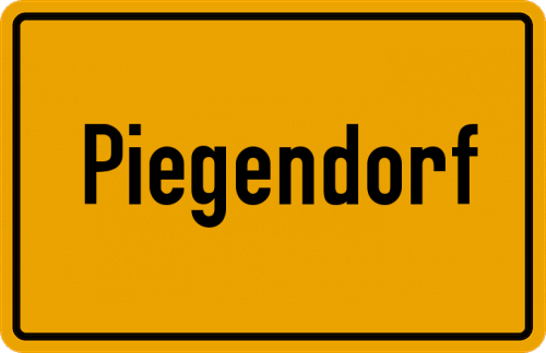 Ortsschild Piegendorf