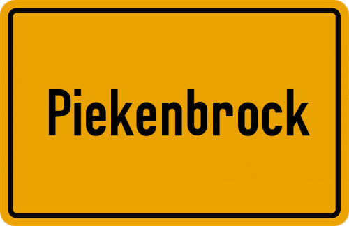 Ortsschild Piekenbrock