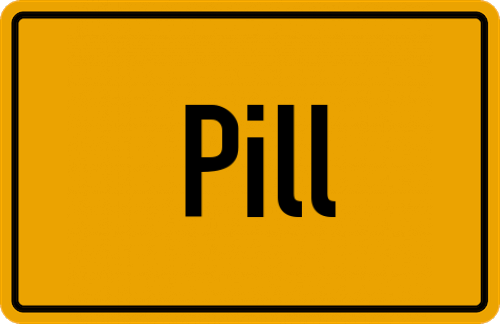Ortsschild Pill