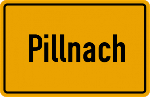 Ortsschild Pillnach, Donau