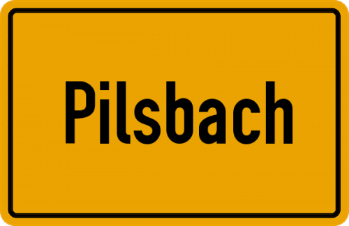 Ortsschild Pilsbach