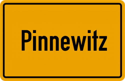 Ortsschild Pinnewitz