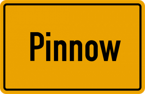 Ortsschild Pinnow, Niederlausitz