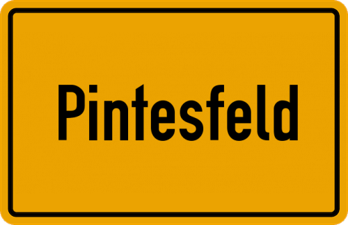 Ortsschild Pintesfeld