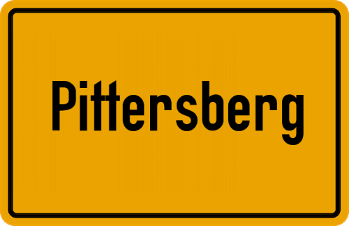 Ortsschild Pittersberg, Wald