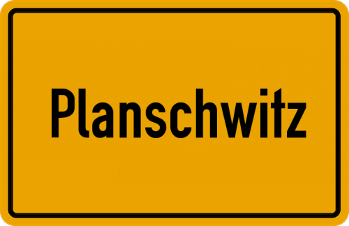 Ortsschild Planschwitz