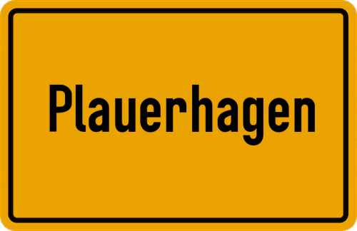 Ortsschild Plauerhagen