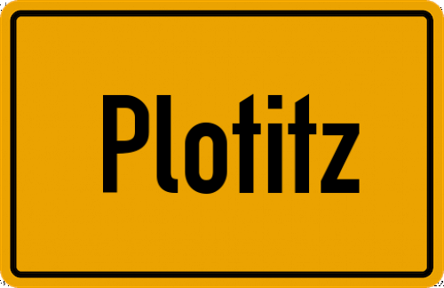 Ortsschild Plotitz