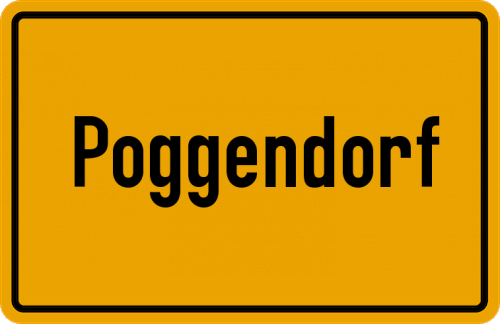 Ortsschild Poggendorf