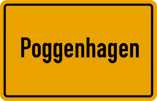 Ortsschild Poggenhagen