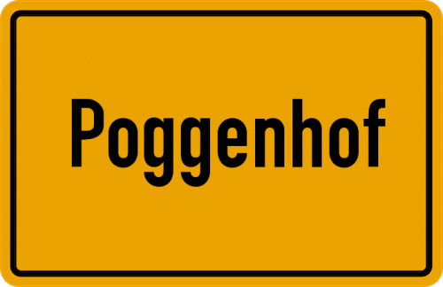 Ortsschild Poggenhof