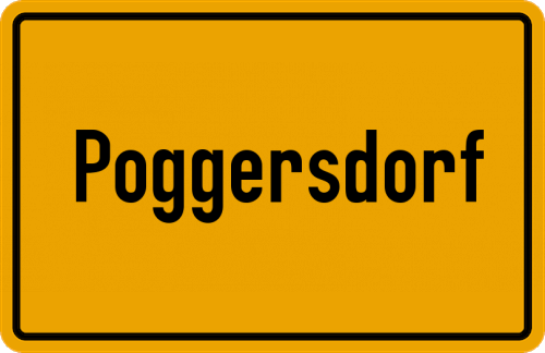 Ortsschild Poggersdorf