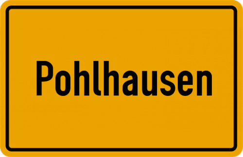 Ortsschild Pohlhausen, Siegkreis