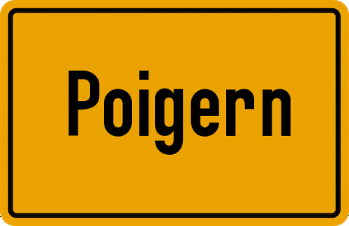 Ortsschild Poigern, Kreis Fürstenfeldbruck