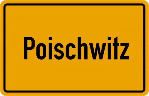 Ortsschild Poischwitz