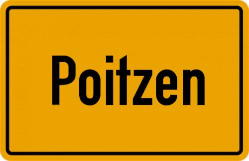 Ortsschild Poitzen
