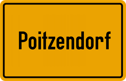 Ortsschild Poitzendorf, Niedersachsen