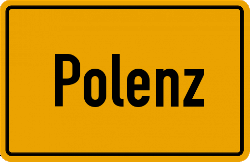 Ortsschild Polenz