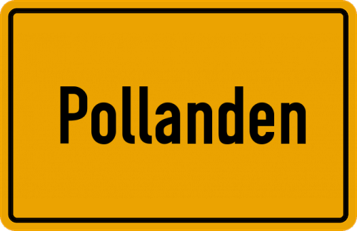 Ortsschild Pollanden, Mittelfranken