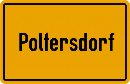 Ortsschild Poltersdorf