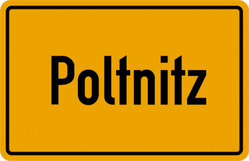 Ortsschild Poltnitz