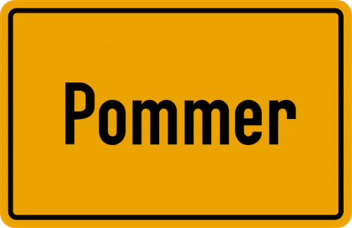 Ortsschild Pommer