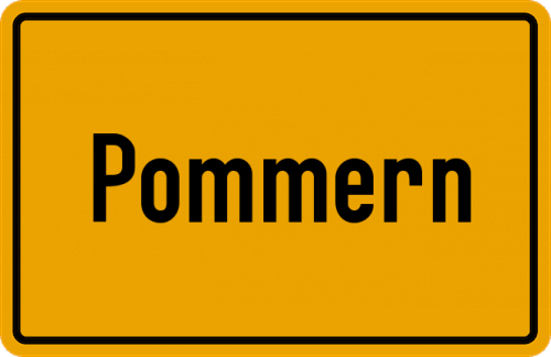 Ortsschild Pommern, Mosel