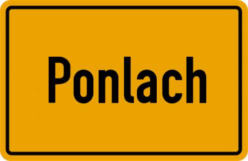 Ortsschild Ponlach