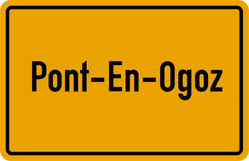 Ortsschild Pont-en-Ogoz