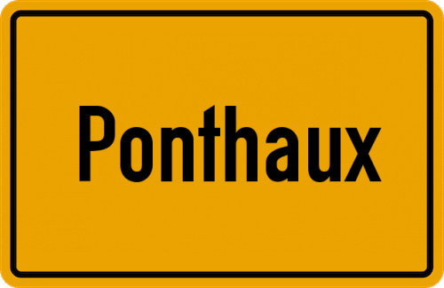 Ortsschild Ponthaux