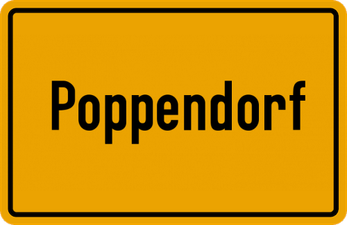 Ortsschild Poppendorf