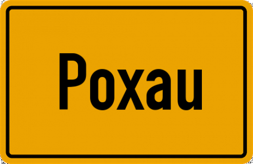 Ortsschild Poxau