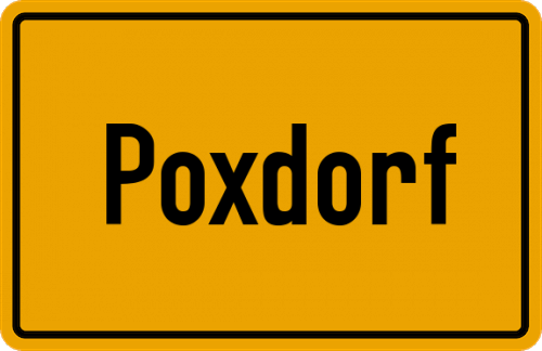 Ortsschild Poxdorf