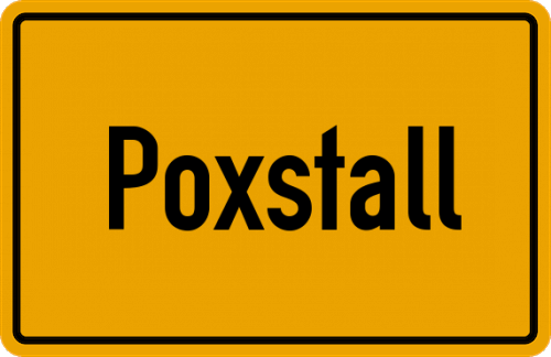 Ortsschild Poxstall
