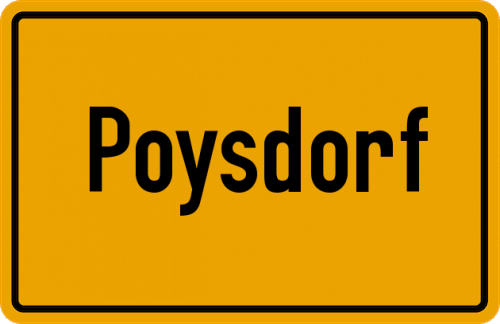 Ortsschild Poysdorf