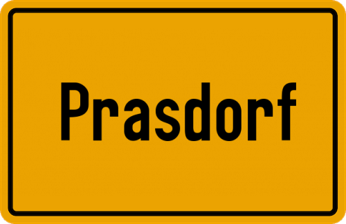 Ortsschild Prasdorf