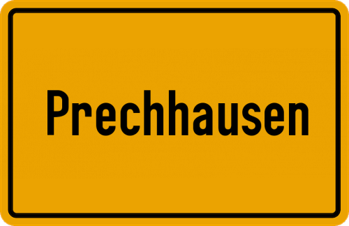 Ortsschild Prechhausen, Niederbayern