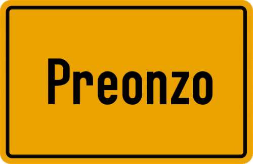 Ortsschild Preonzo